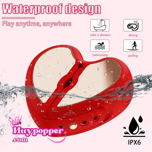 Kẹp vú rung điều khiển từ xa bằng app Heart