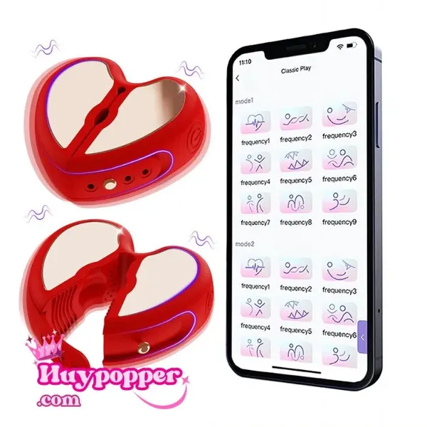 Kẹp vú rung điều khiển từ xa bằng app Heart