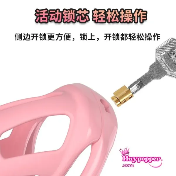 Khóa Dương Vật Silicon Mềm Dẻo – Khóa Cu Mini Không Cộm (Kèm 4 Vòng Ring)