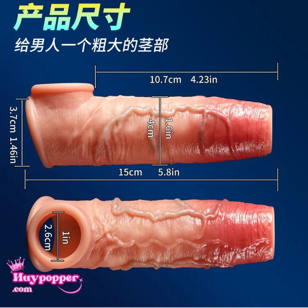 Đôn Dên Quai Đeo Hở Quy Đầu Dragon - Kéo Dài Thời Gian, Gân Nổi Kích Thích Điểm G