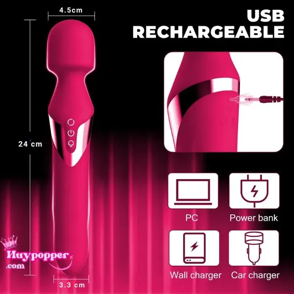 Vibrator Xoáy 2 Đầu - Massage Đa Điểm Rung Thụt
