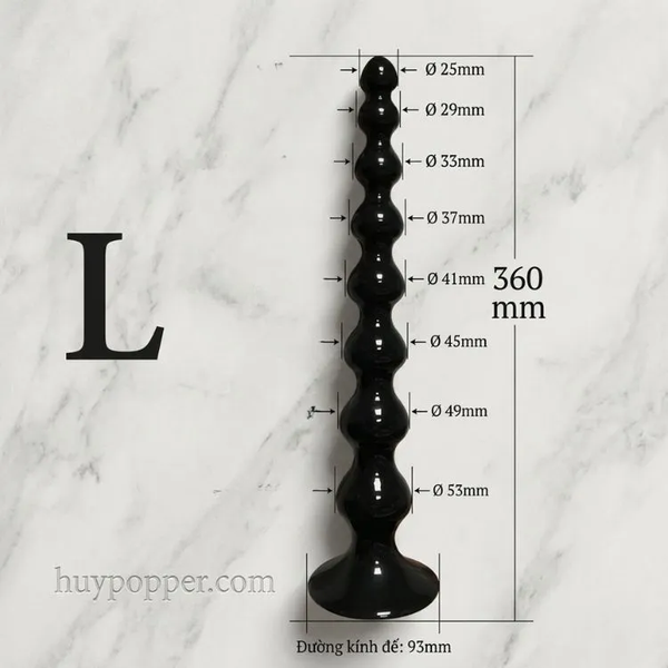 Chuỗi hạt anal hít tường Litorius – Size L dài 36cm thâm nhập siêu sâu