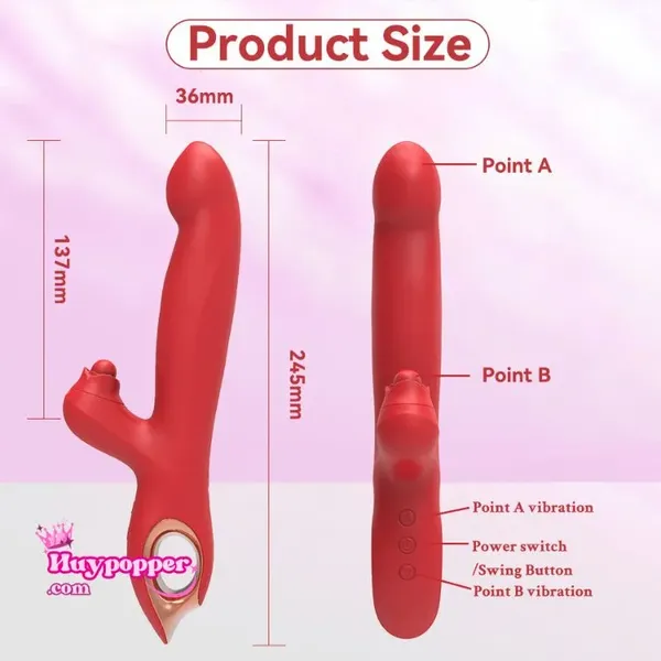 Dương vật giả móc thụt cao cấp Blacki (màu đen)