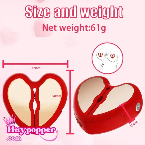 Kẹp vú rung điều khiển từ xa bằng app Heart