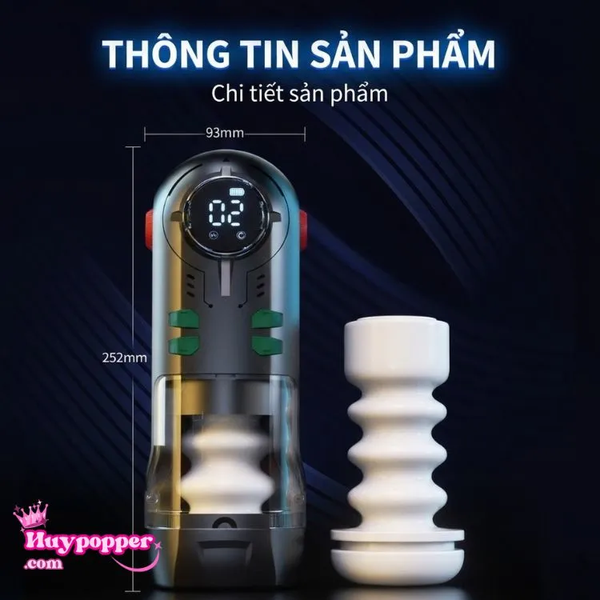 Máy Thủ Dâm Nam Kèm Sưởi Ấm Miyu Space - Tự Động Co Duỗi Kích Thích Lên Đỉnh