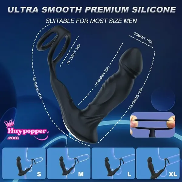 Plug hậu môn xoay thụt điều khiển app