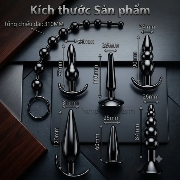 Bộ kit tập anal 6 món Atticus – Set dụng cụ tập mở rộng cơ vòng tiết kiệm