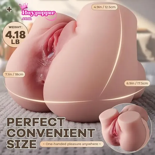 Mông Giả Silicon Bella 1.9kg – Thiết Kế 2 Lỗ Se Khít & Gân Gai 3D