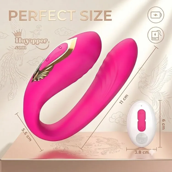 Phoenix U-Vibe: Trứng Rung Đôi Điều Khiển Remote - Đầu Xoáy 360 Độ Kích Thích Kép