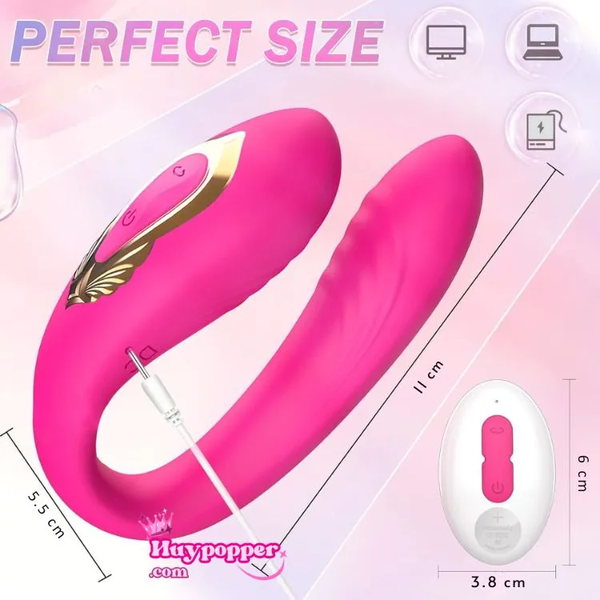 Phoenix U-Vibe: Trứng Rung Đôi Điều Khiển Remote - Đầu Xoáy 360 Độ Kích Thích Kép