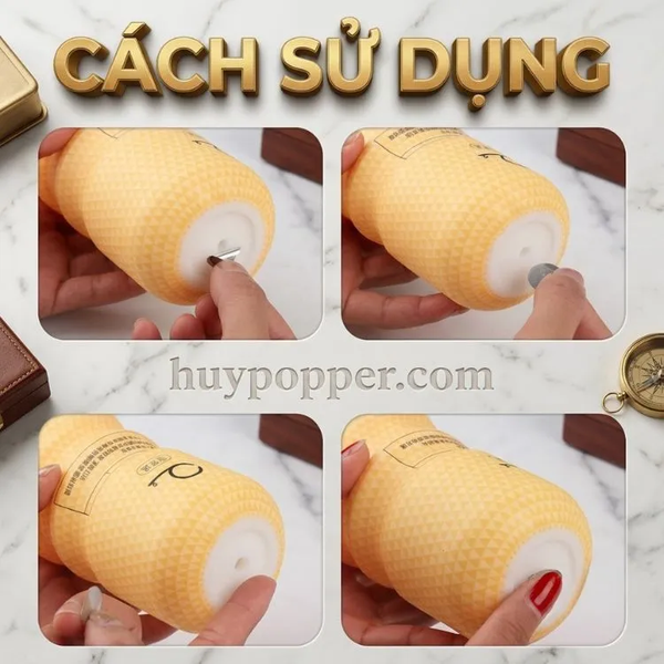 Cốc thủ dâm hút chân không Snail – Cơ chế đóng mở lỗ khí đáy tạo lực mút