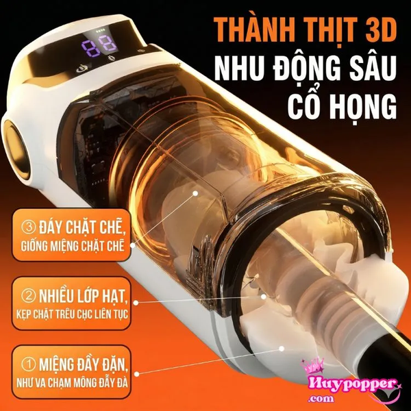 Máy Thủ Dâm Tự Động Sci-Fi Thụt Hút Siêu Mạnh Thử Thách Sức Bền