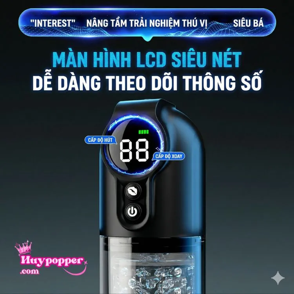 Máy Tự Sướng Tự Động Supa Động Cơ Xoay Hút Có Lưỡi Liếm Chân Thực