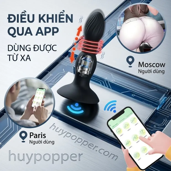 Dương vật giả tự động Incubus kết nối App – Máy dập thụt chạy êm không ồn