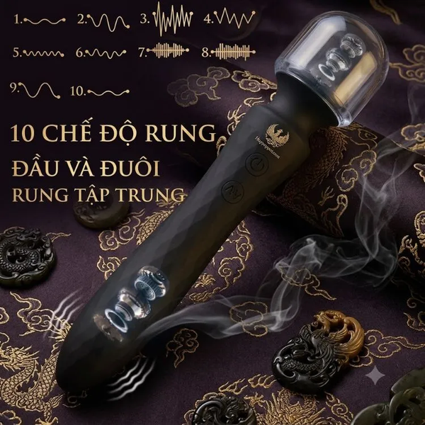 Máy Massage 2 Đầu Black Diamond Silicone 100% Chống Nước Toàn Thân