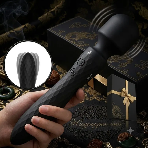 Máy Massage 2 Đầu Black Diamond Silicone 100% Chống Nước Toàn Thân