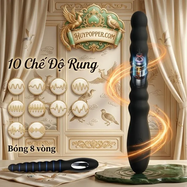 Máy Massage Hậu Môn Dragon Whip | Thiết Kế Chuỗi 8 Bóng Cho Người Mới Bắt Đầu