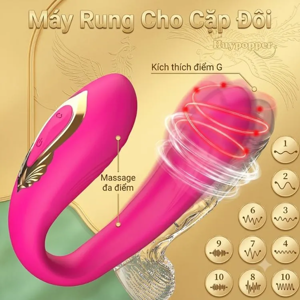 Phoenix U-Vibe: Trứng Rung Đôi Điều Khiển Remote - Đầu Xoáy 360 Độ Kích Thích Kép