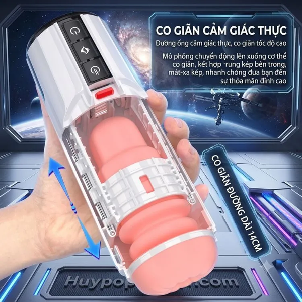 Máy Thủ Dâm Tự Động Cảm Giác Da Người Space-Sex | Động Cơ Co Giãn Dập Tự Động
