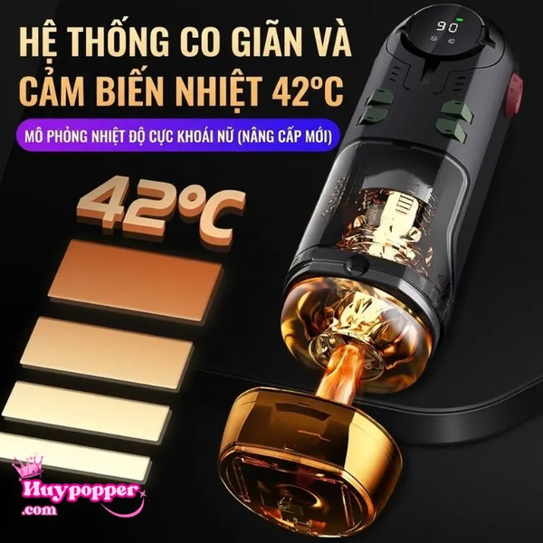 Máy Thủ Dâm Nam Kèm Sưởi Ấm Miyu Space - Tự Động Co Duỗi Kích Thích Lên Đỉnh