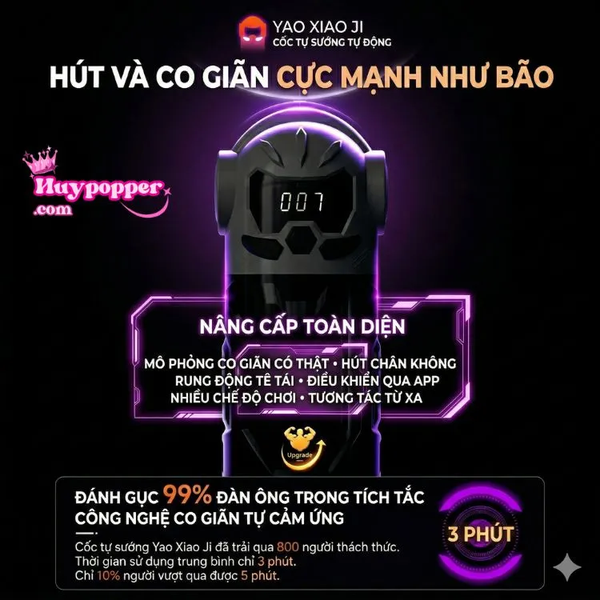 Máy Thủ Dâm Tự Động Space-X Thụt Hút Cực Bốc Khoái Cảm Vô Tận