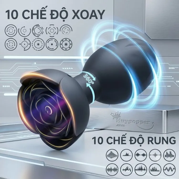 Butt plug xoay 360 độ Titus điều khiển bằng App – Kích thước nhỏ gọn không đau