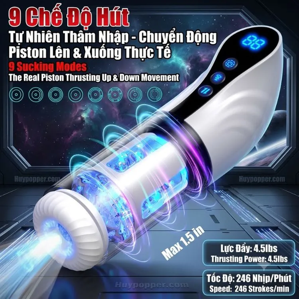 Máy Tự Sướng Nam 3 Trong 1 Hgods Tonardo – Động Cơ Thụt Dập Xoay Tự Động