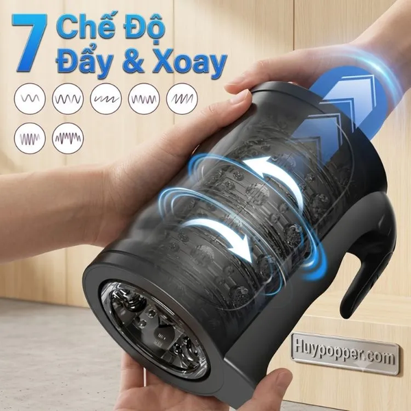 Máy Thủ Dâm Thông 2 Đầu Infernus | Xoay Thụt Tự Động Lực Mạnh, Dễ Vệ Sinh