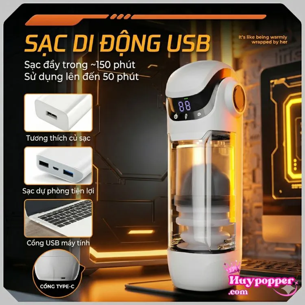 Máy Thủ Dâm Tự Động Sci-Fi Thụt Hút Siêu Mạnh Thử Thách Sức Bền