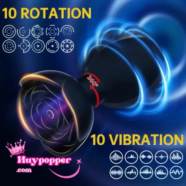 Plug hậu môn rung xoay điều khiển app cho gay