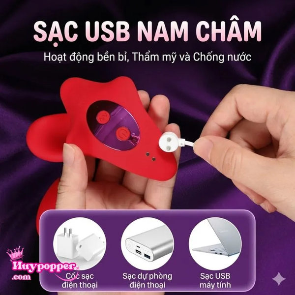 Trứng Rung Tình Yêu Phoenix Fire App - 3 Động Cơ Rung Siêu Mạnh, Chống Nước Toàn Thân