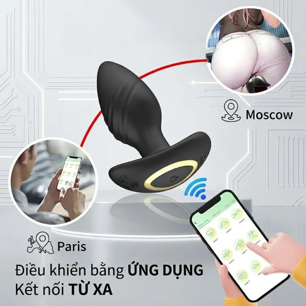 Nút Chặn Hậu Môn Xoay 360 Độ Điều Khiển Qua App Tolee