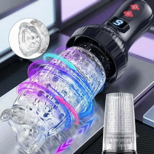 Thiết bị thủ dâm tự động Navius cơ chế thụt xoay 2-trong-1 cao cấp