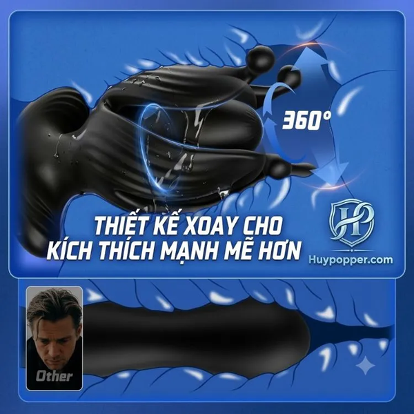 Butt Plug Hậu Môn Triton Cánh Hoa Xoay 360° Kết Nối App
