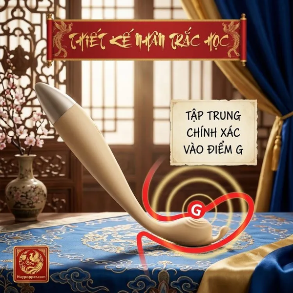 Que Rung Tình Yêu Cherubim | Thiết Kế Cong Mô Phỏng Ngón Tay Móc Điểm G