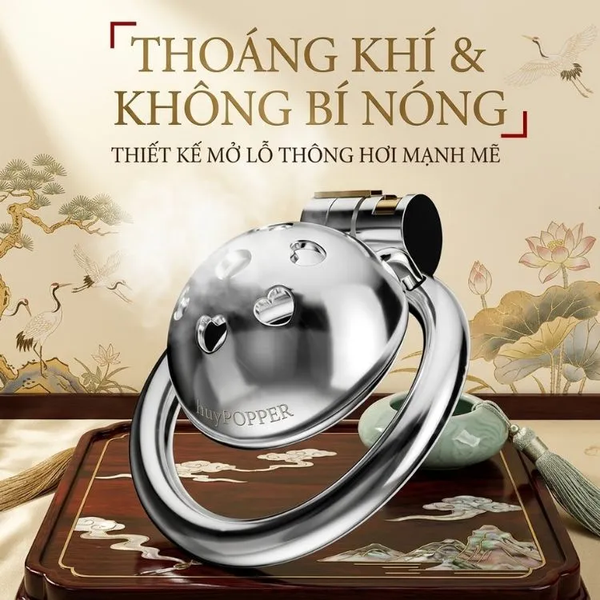 Lồng khóa cu inox đúc dày Litorius ép sát háng tàng hình phẳng lì