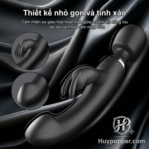 Gậy Rung Tình Yêu Enos Đầu Massage Siêu Mạnh Kèm Nhánh Thỏ Rung