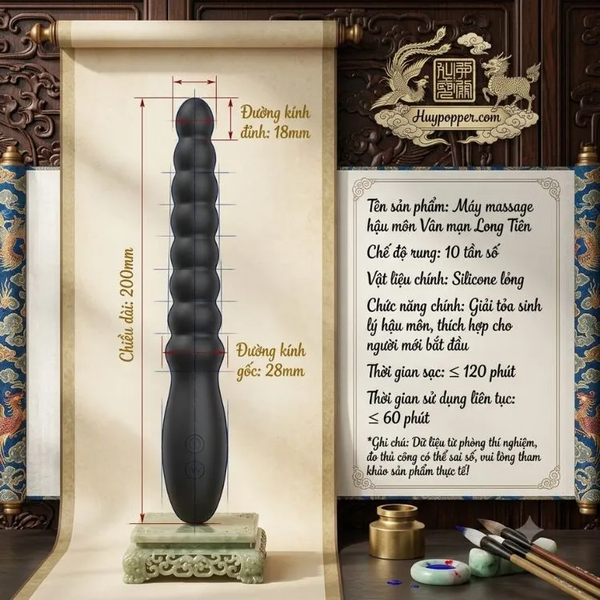 Máy Massage Hậu Môn Dragon Whip | Thiết Kế Chuỗi 8 Bóng Cho Người Mới Bắt Đầu