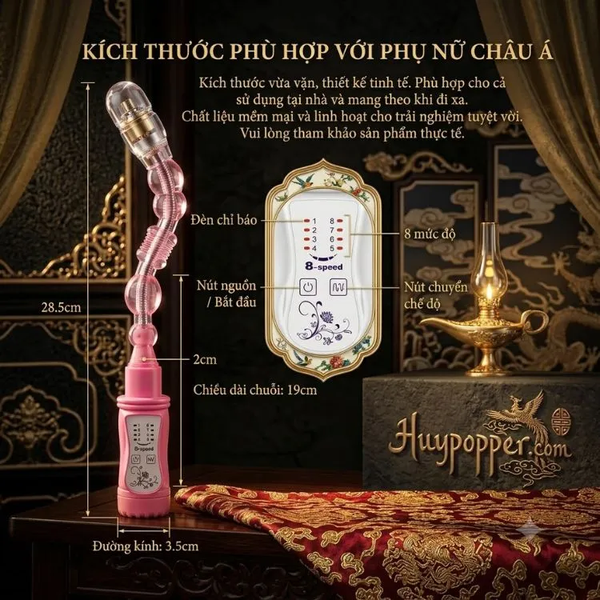 Que Rung Hậu Môn Innocentia | Động Cơ Rung Đỉnh Đầu Kích Thích Trực Diện