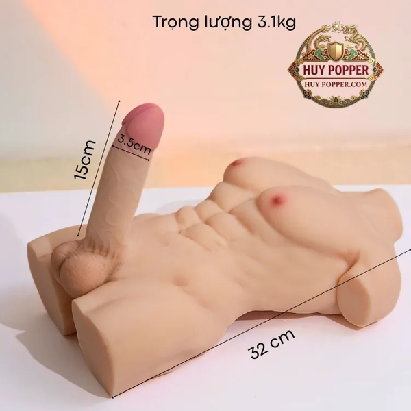 Búp Bê Nam Bán Thân Beata 3.1kg | Silicone Mềm Siêu Thực Quan Hệ Trước Sau