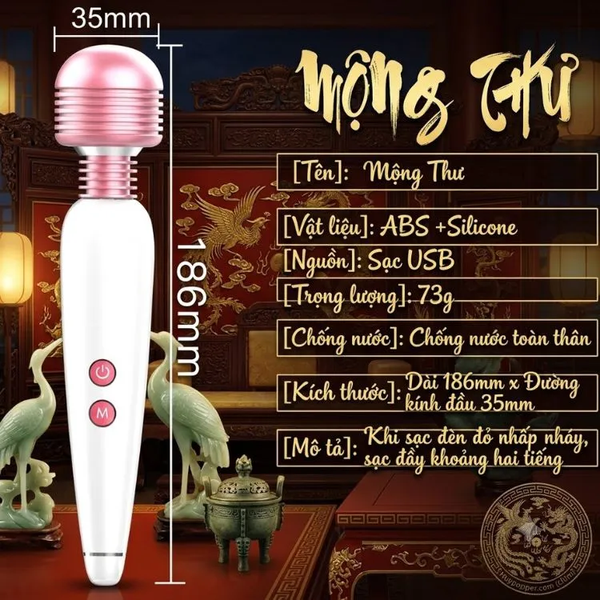 Chày Rung Mộng Thư Giá Rẻ 10 Chế Độ Rung Mạnh Cho Người Mới