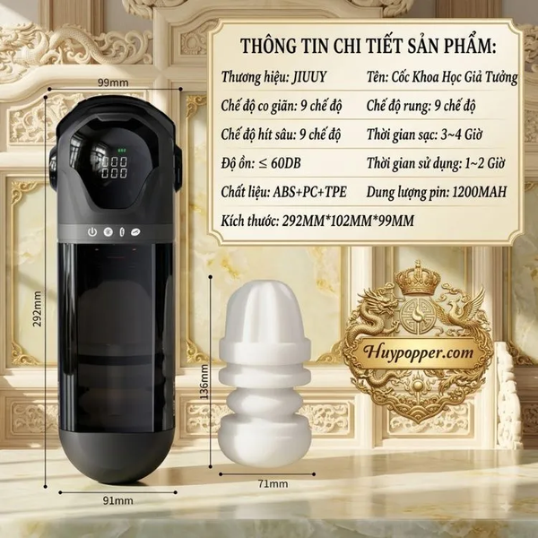 Máy tự sướng cho Nam Chloris | Màn Hình LCD Thông Minh Rung Hút Đa Tầng Cực Mạnh