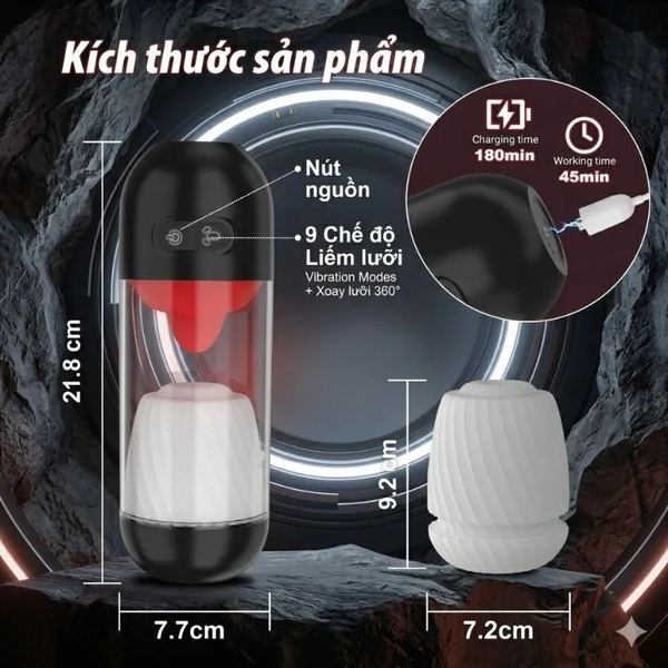 Máy thủ dâm nam chế độ ngậm bú ngập nước Ababa