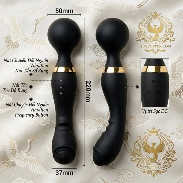 Gậy Rung 2 Đầu Verna Động Cơ Cực Mạnh – Rung Đa Điểm Dành Cho Người Khó Lên Đỉnh