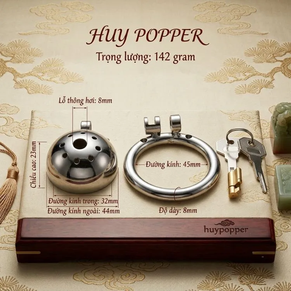 Lồng khóa cu inox đúc dày Litorius ép sát háng tàng hình phẳng lì
