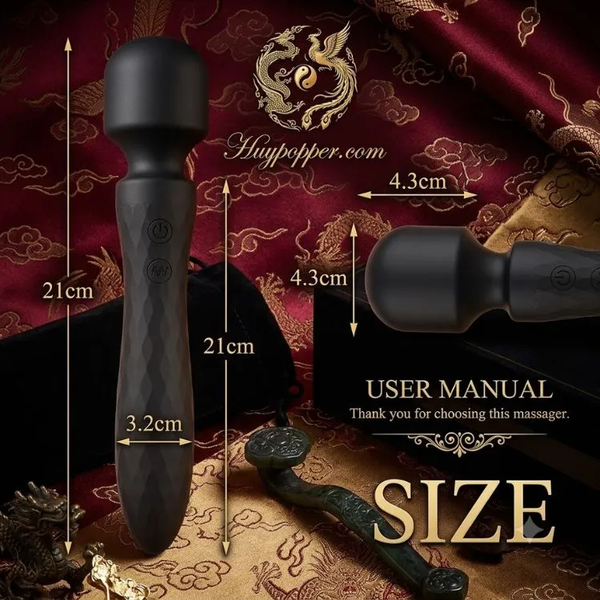 Máy Massage 2 Đầu Black Diamond Silicone 100% Chống Nước Toàn Thân