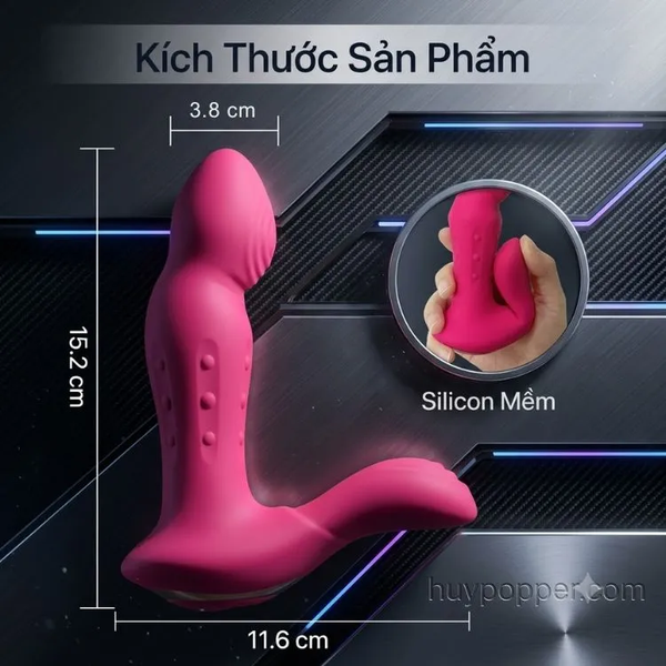 Máy massage điểm G nam Mily – Điều khiển bằng remote từ xa 10m