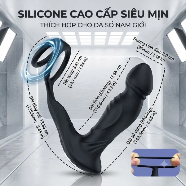 Dụng cụ điểm G nam Valerius kết nối App – Thiết kế ngoáy móc đa chức năng