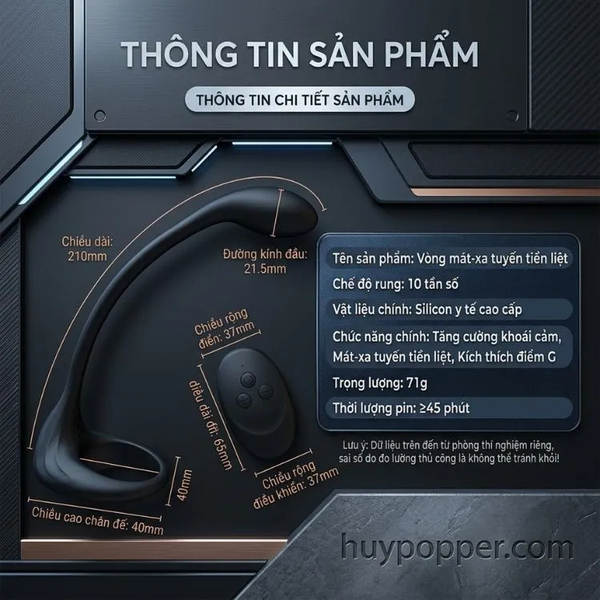 Máy massage tuyến tiền liệt Tiberius – Nhánh thâm nhập kích thích trong ngoài song song