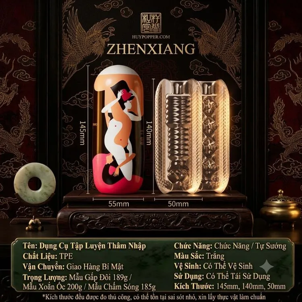 Cốc thủ dâm nam Perseus trong suốt có vỏ ngụy trang, chống nước